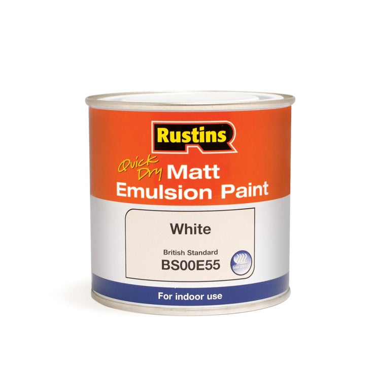 Rustins Matt Emulsion White 250ml