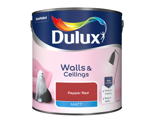 Dulux Matt Emulsion Paint - Pepper Red - 2.5L