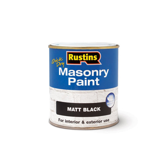 Rustins Mansonry Paint Black 500ML