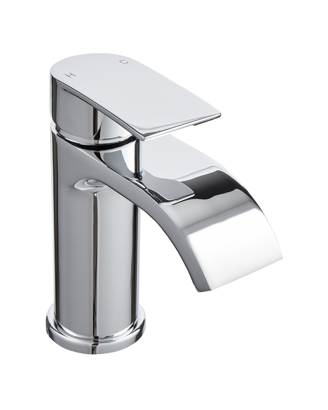Bella Mono Basin mixer with push waste (0FTAP11)