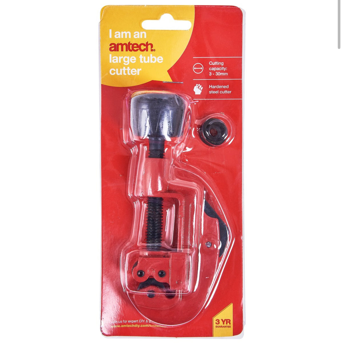 Large tube cutter with spare wheel