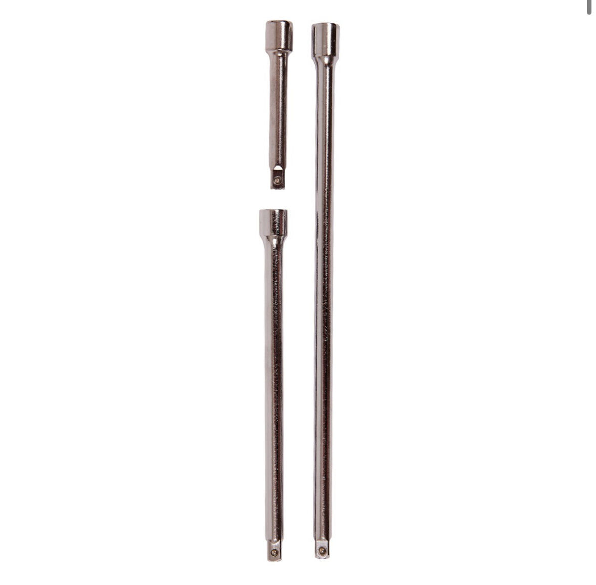 3 Piece 6mm (1/4'') short extension bar set