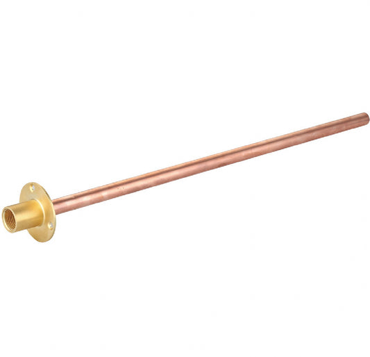 Wallplate Adaptor 15mm x 1/2" c/w 350mm Copper Pipe