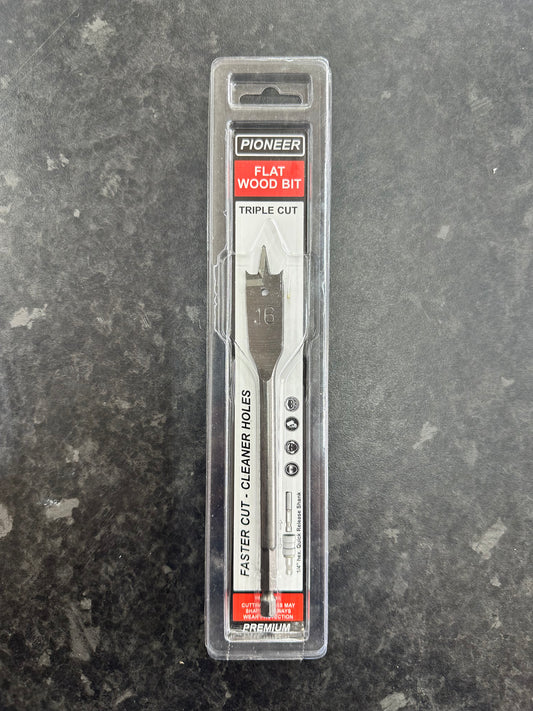 Pioneer Flat Wood Bit Triple Cut 16/20/25/32