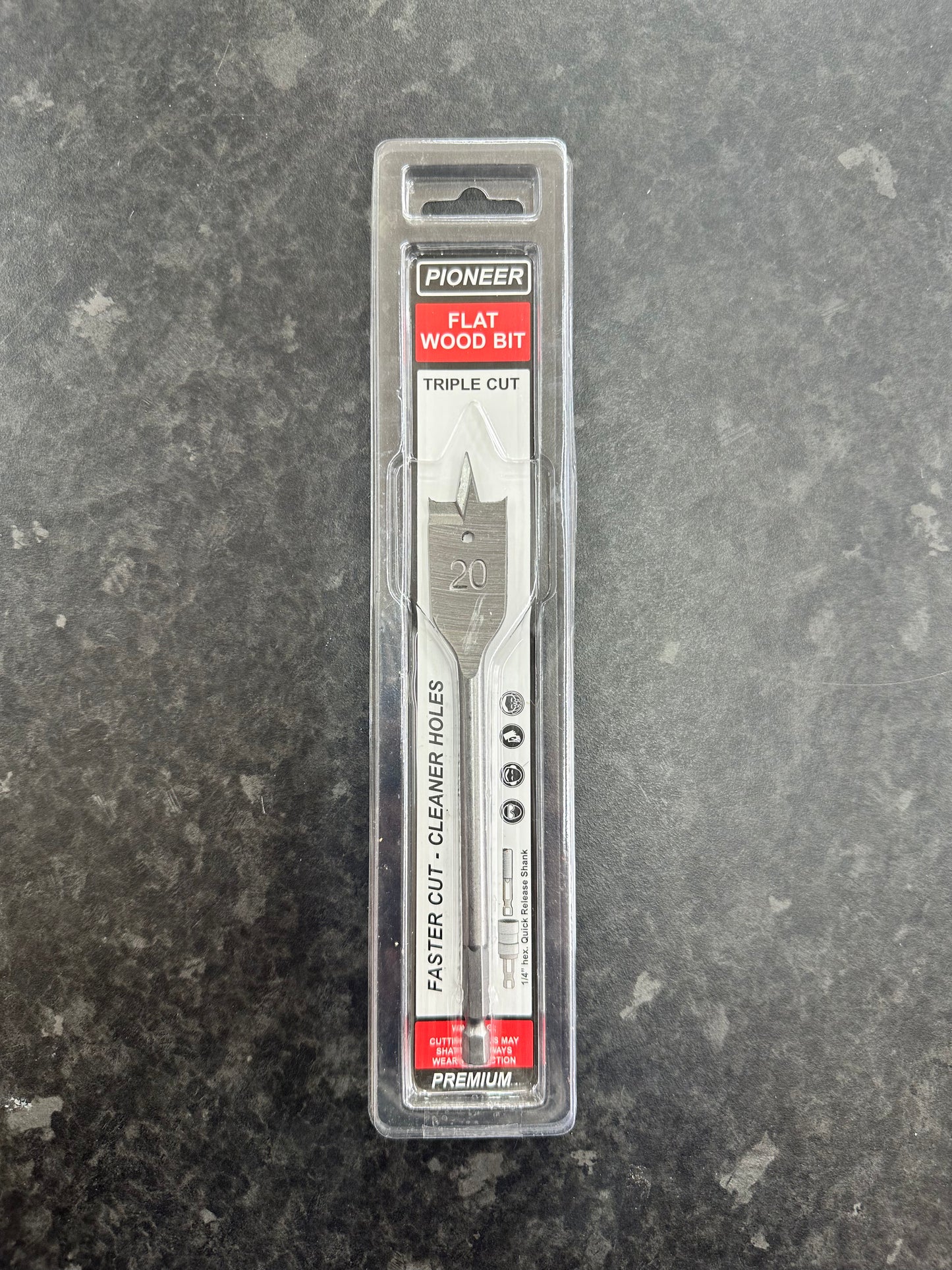 Pioneer Flat Wood Bit Triple Cut 16/20/25/32