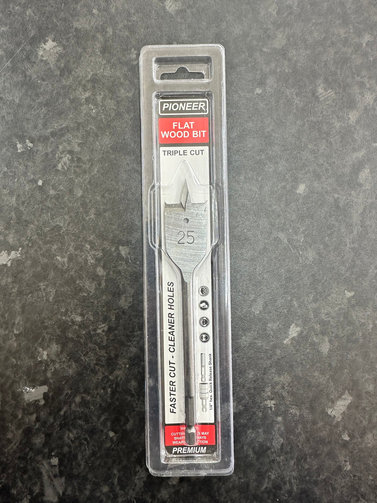 Pioneer Flat Wood Bit Triple Cut 16/20/25/32