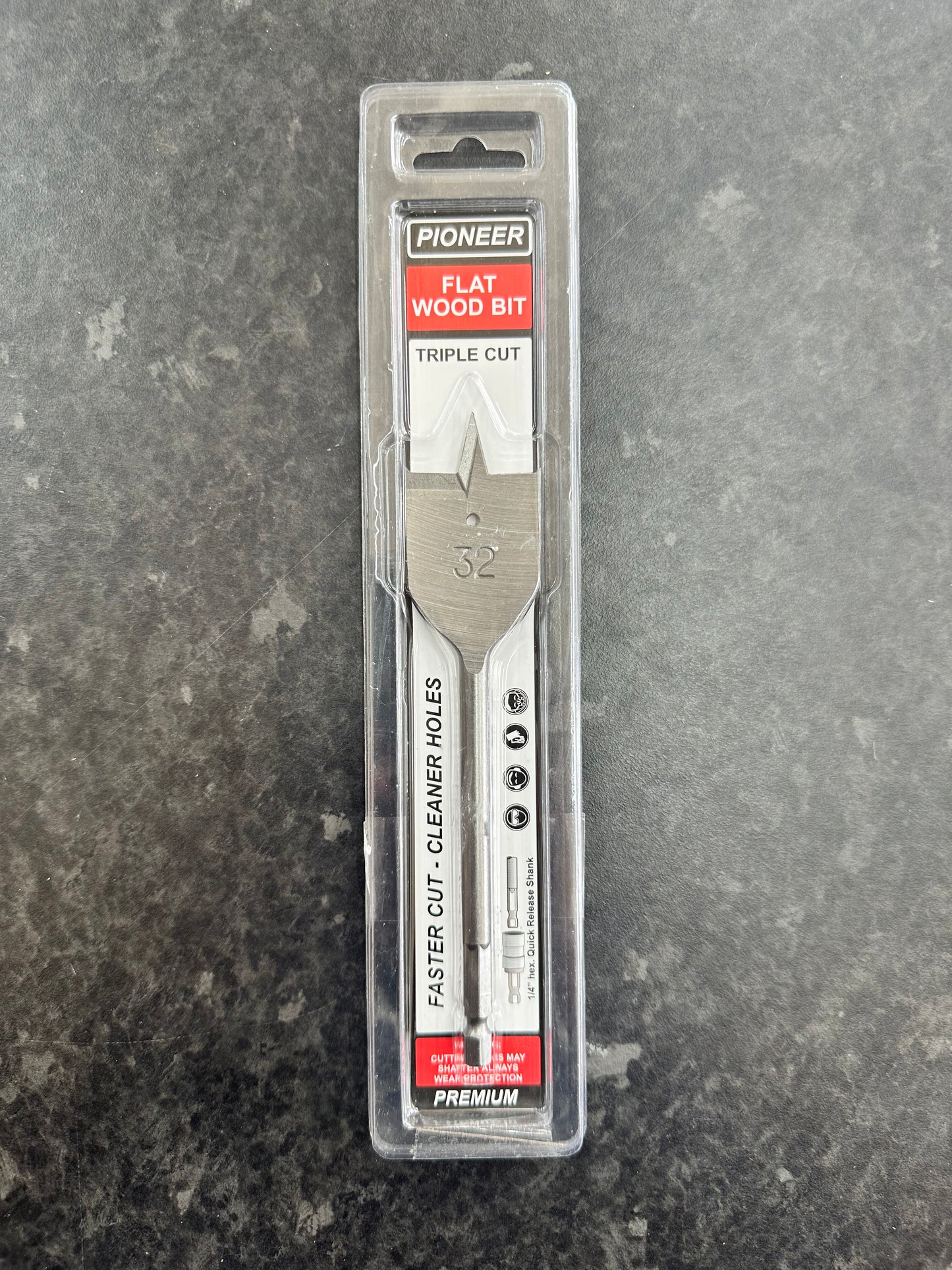 Pioneer Flat Wood Bit Triple Cut 16/20/25/32