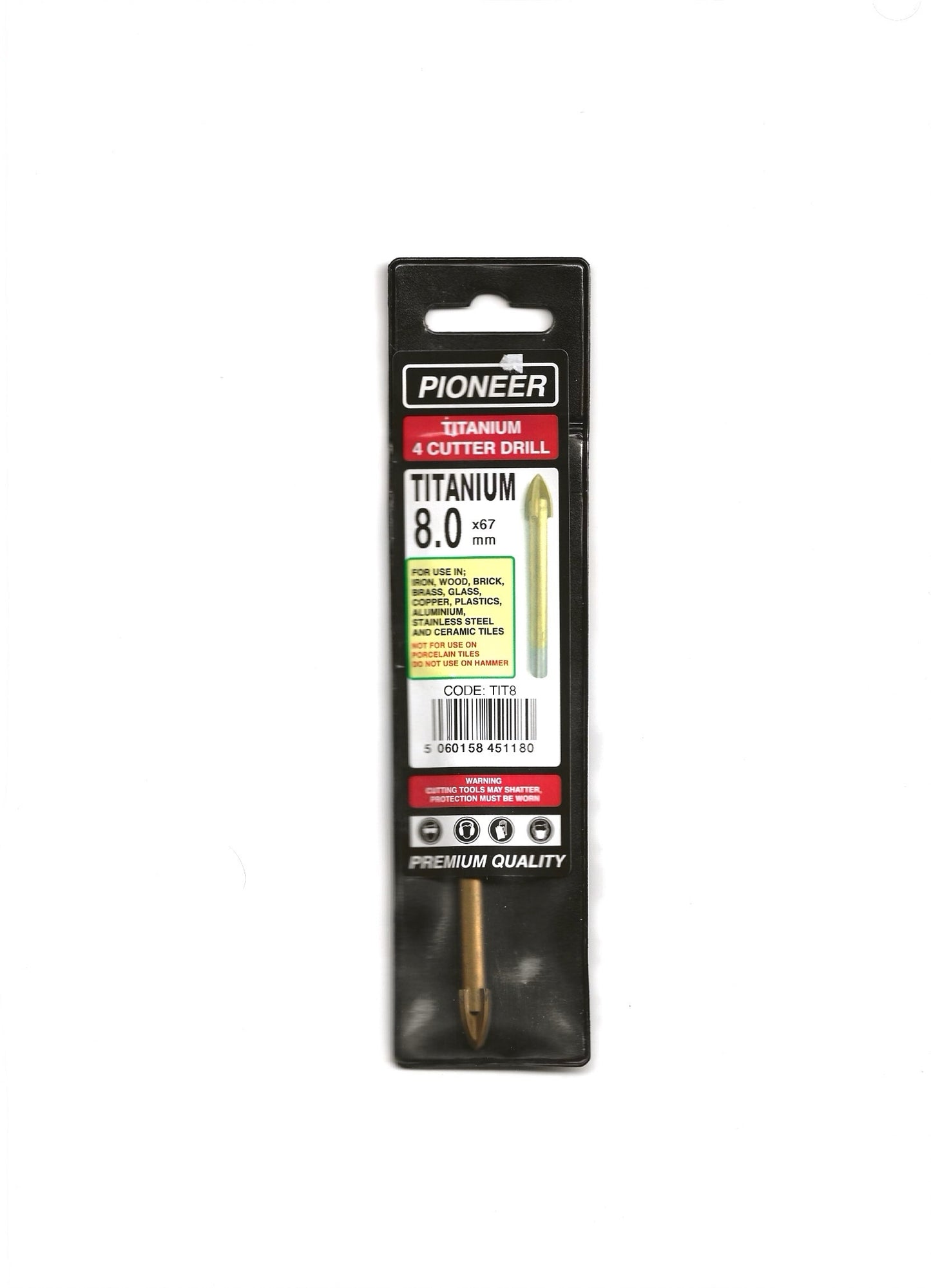 Pioneer Titanium 4 Cutter Drill 5/6/7/8