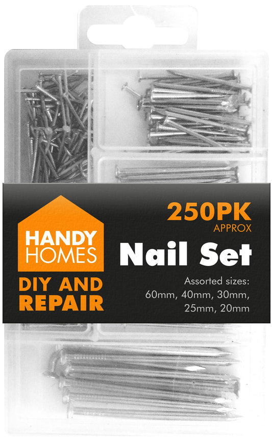 HANDY HOMES 250PK NAIL SET