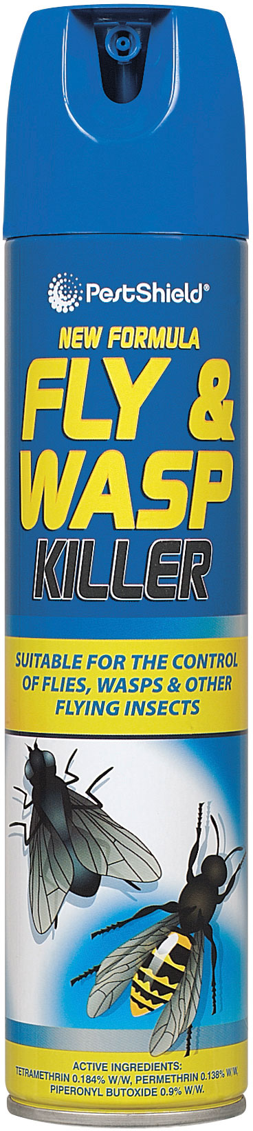PESTSHIELD NEW FORMULA FLY & WASP KILLER AEROSOL 300ML