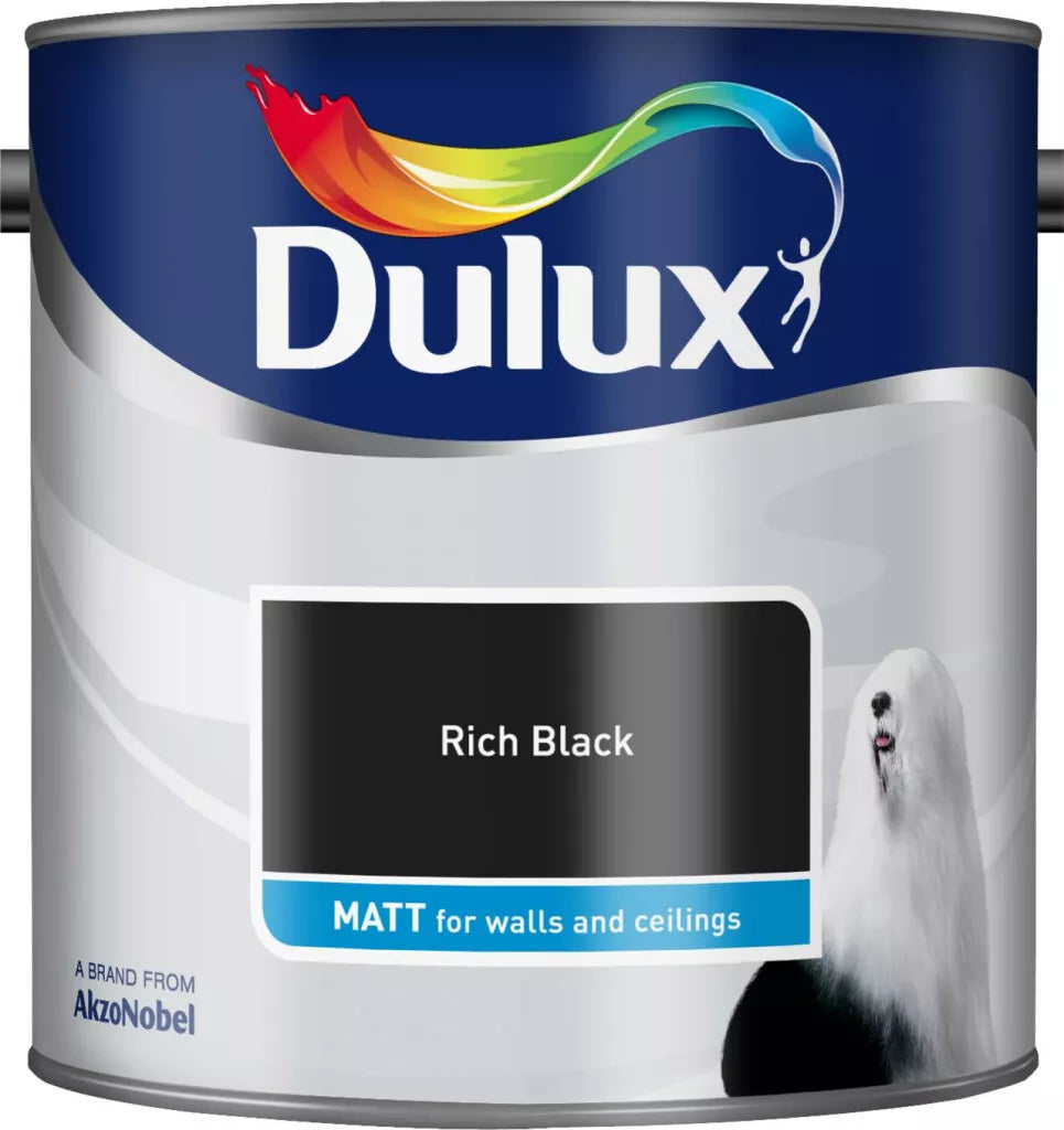 Dulux Matt Emulsion Paint - Rich Black - 2.5L