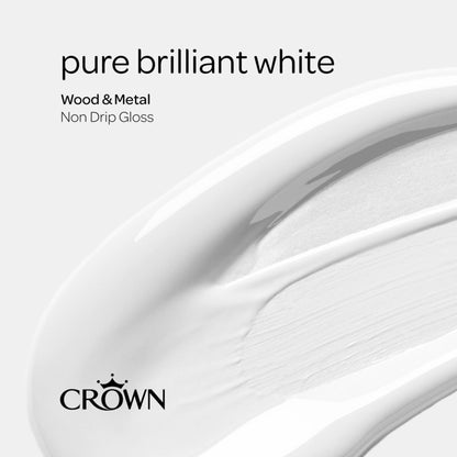 Crown Non Drip Gloss Pure Brilliant White 750ML