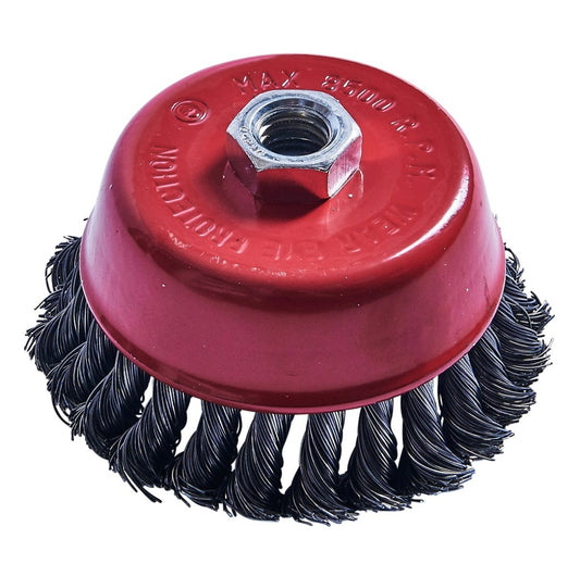 100mm (4") Twist knot wire cup brush