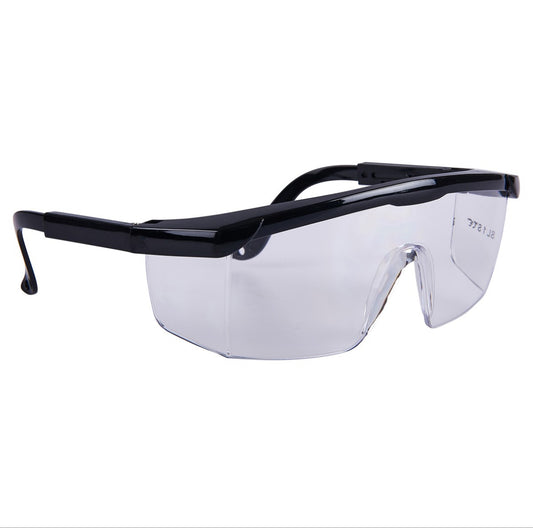 Safety glasses with clear lenses