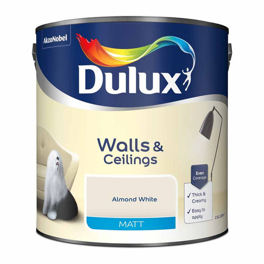 Dulux Matt Emulsion Paint - Almond White - 2.5L