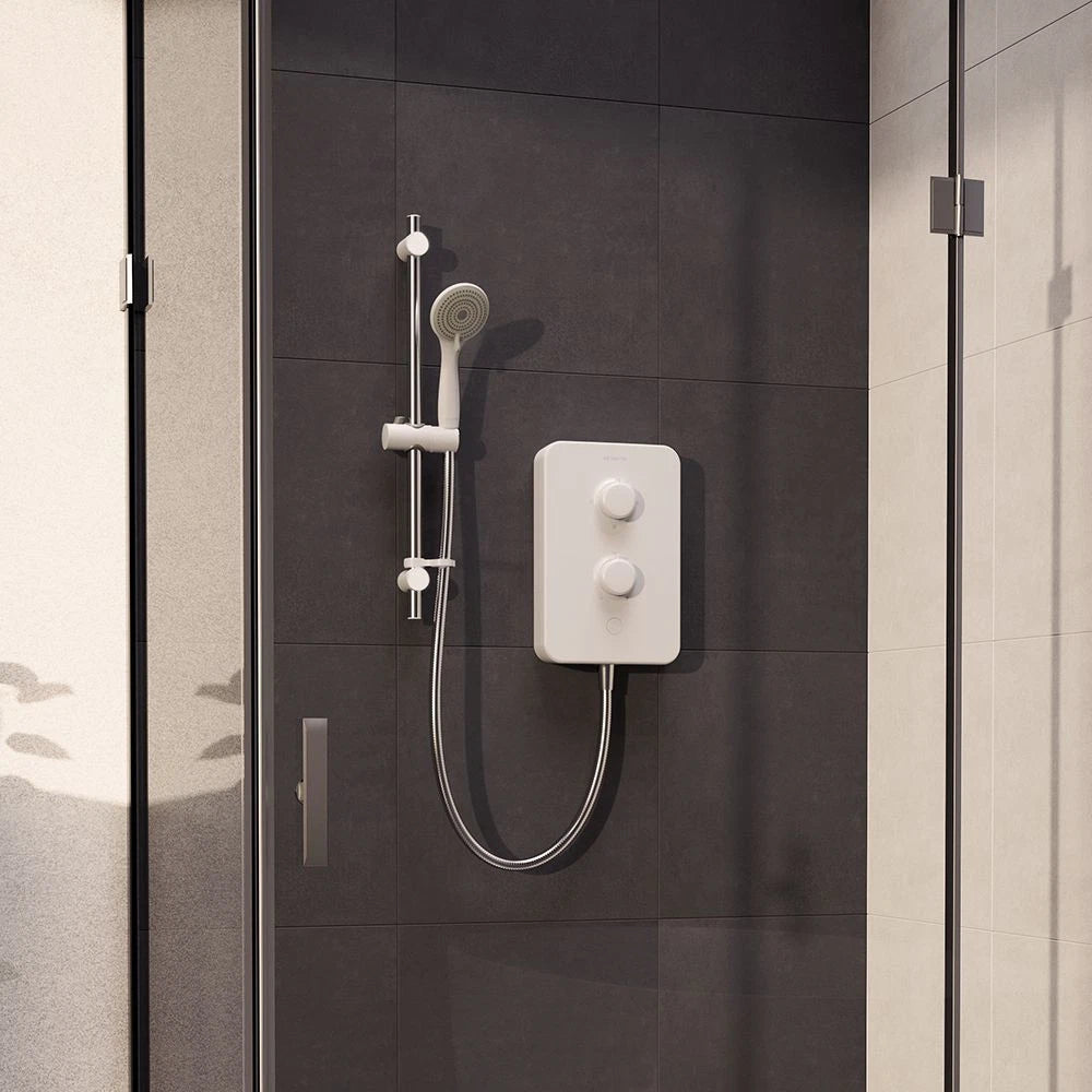 E1 Aqualisa Electric Shower with Single Mode Handset White