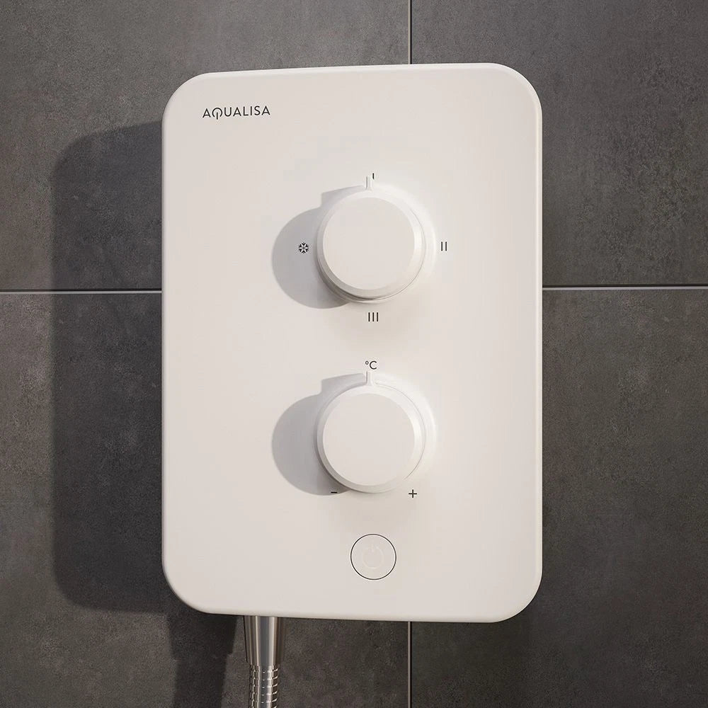 E1 Aqualisa Electric Shower with Single Mode Handset White